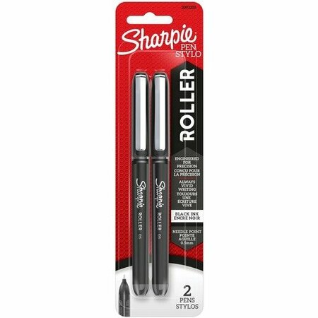 NEWELL BRANDS Rollerball Pen, Sharpie, 0.05mm, w/Metal Clip, Black, 2PK SAN2093200